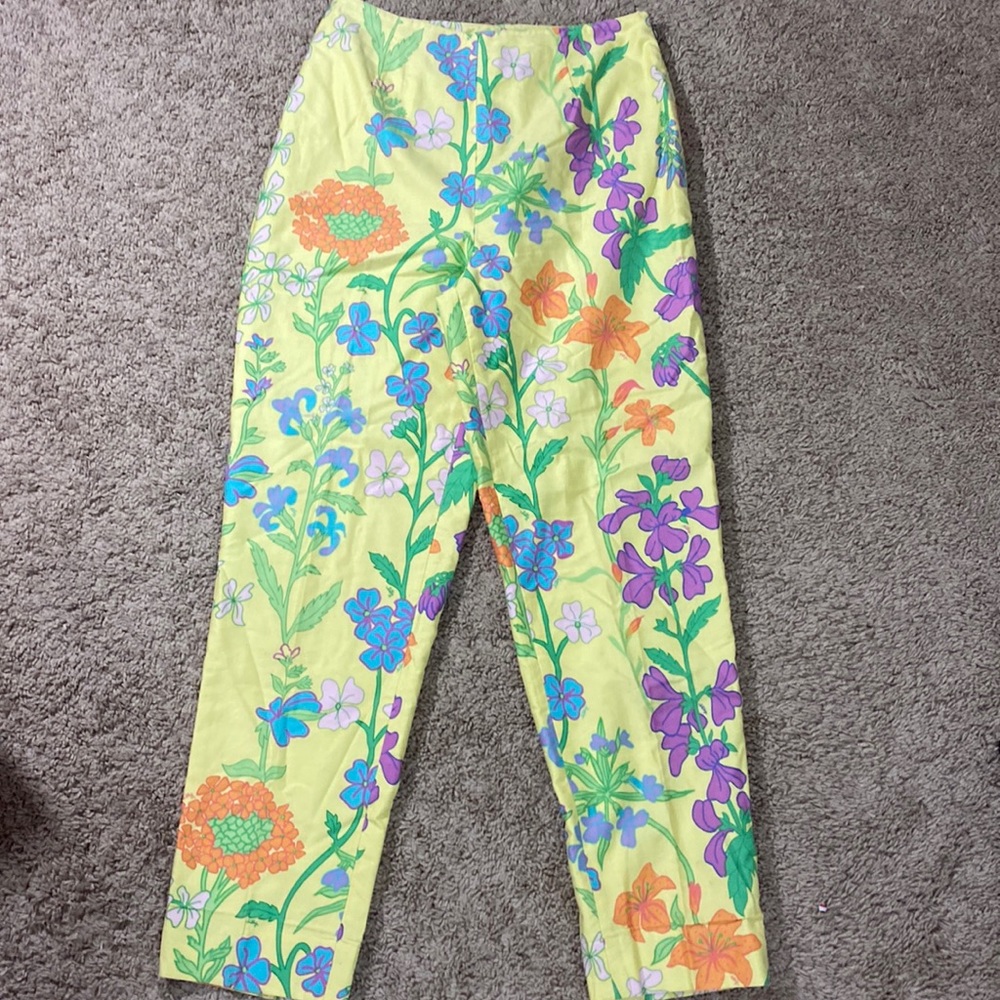 VINTAGE Lily Pulitzer Floral Pants Size 10